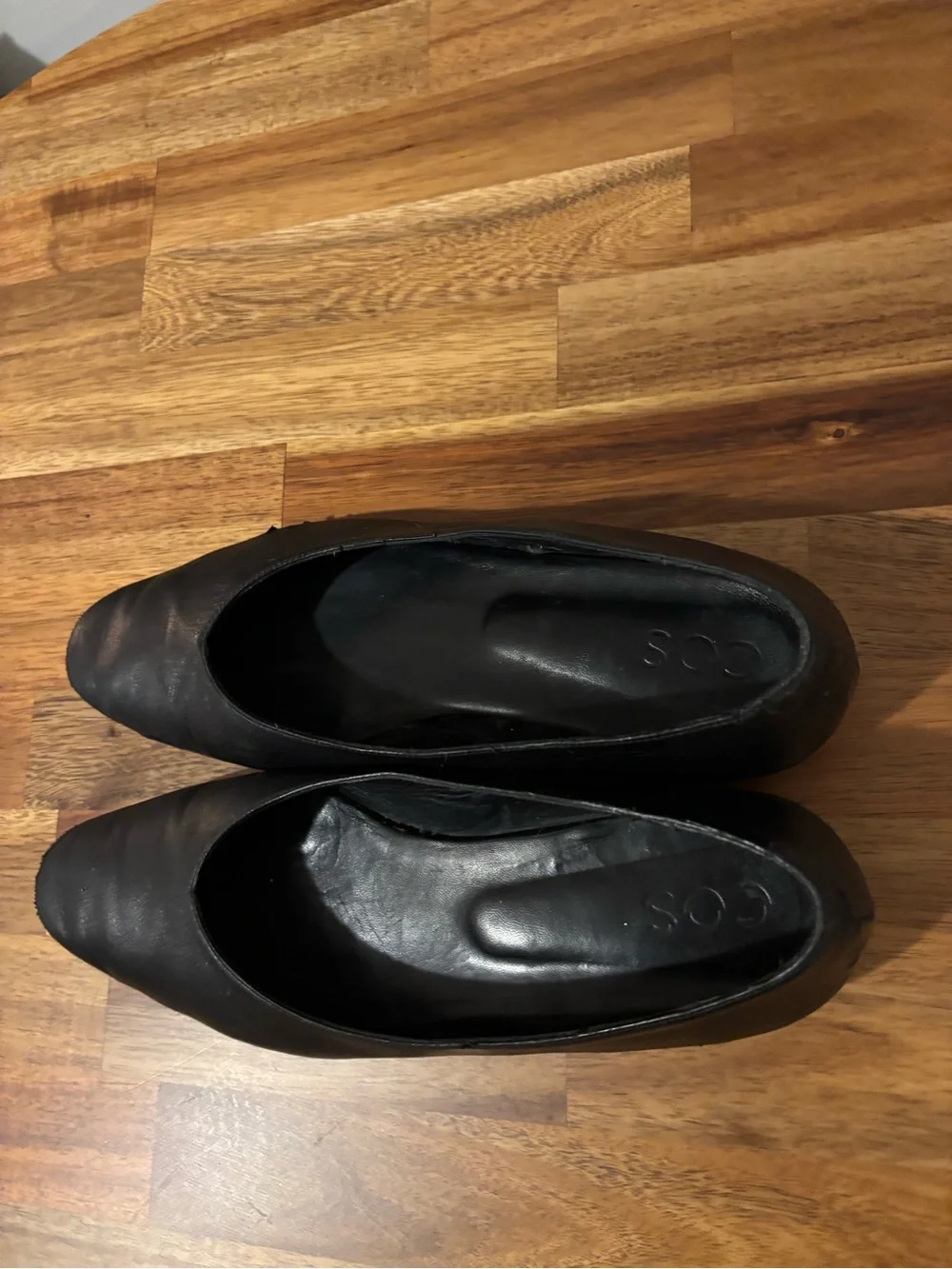 COS Black Leather Pointed Ballet Flats - Picture 4 of 15